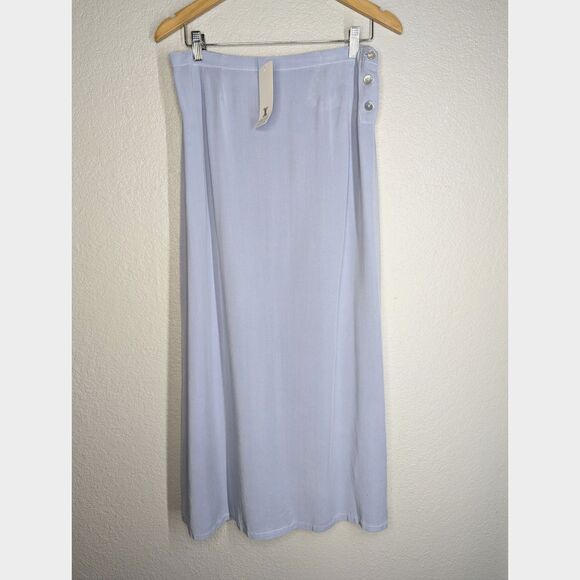NWT Cut Loose 2 Pc Set Sleeveless Top Maxi Skirt Sz M Tencel W/ Flaw Light Blue - Picture 4 of 11